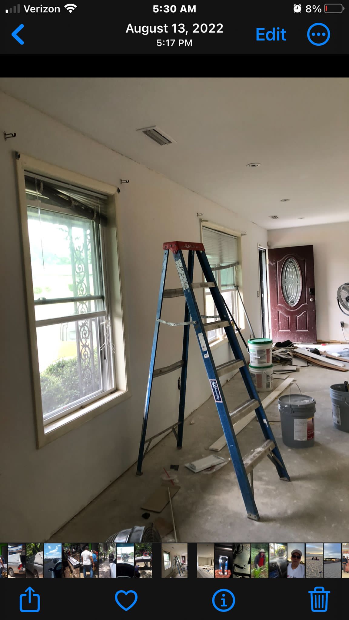 Interior remodeling and painting work in progress