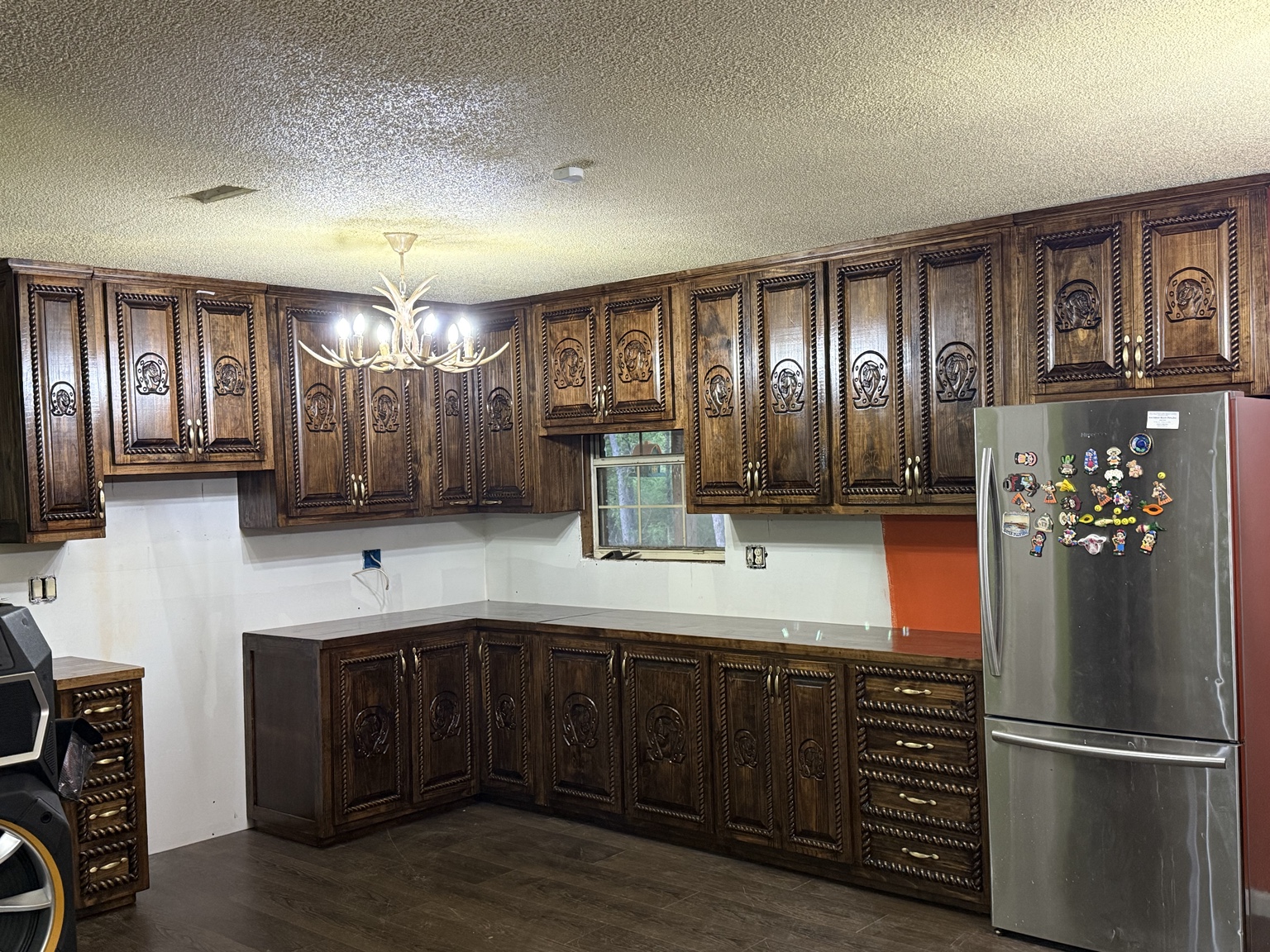 Kitchen renovation before backsplash installation
