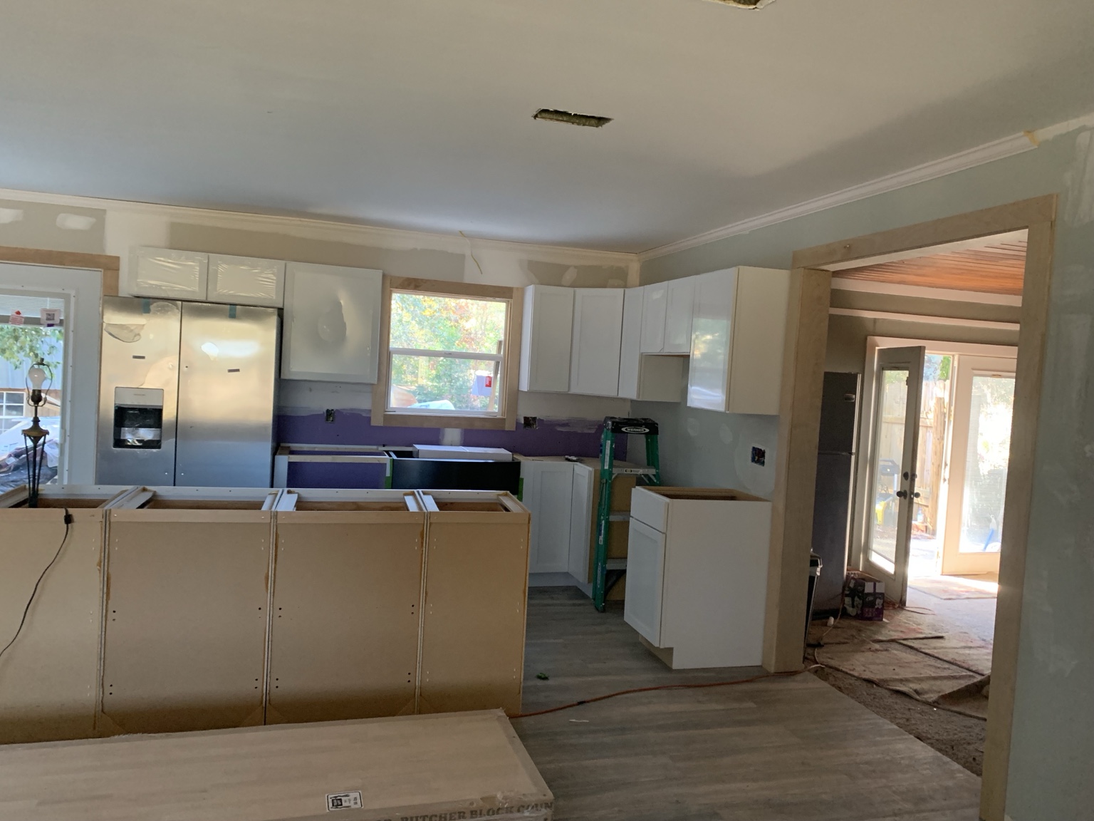 Kitchen remodeling in progress
